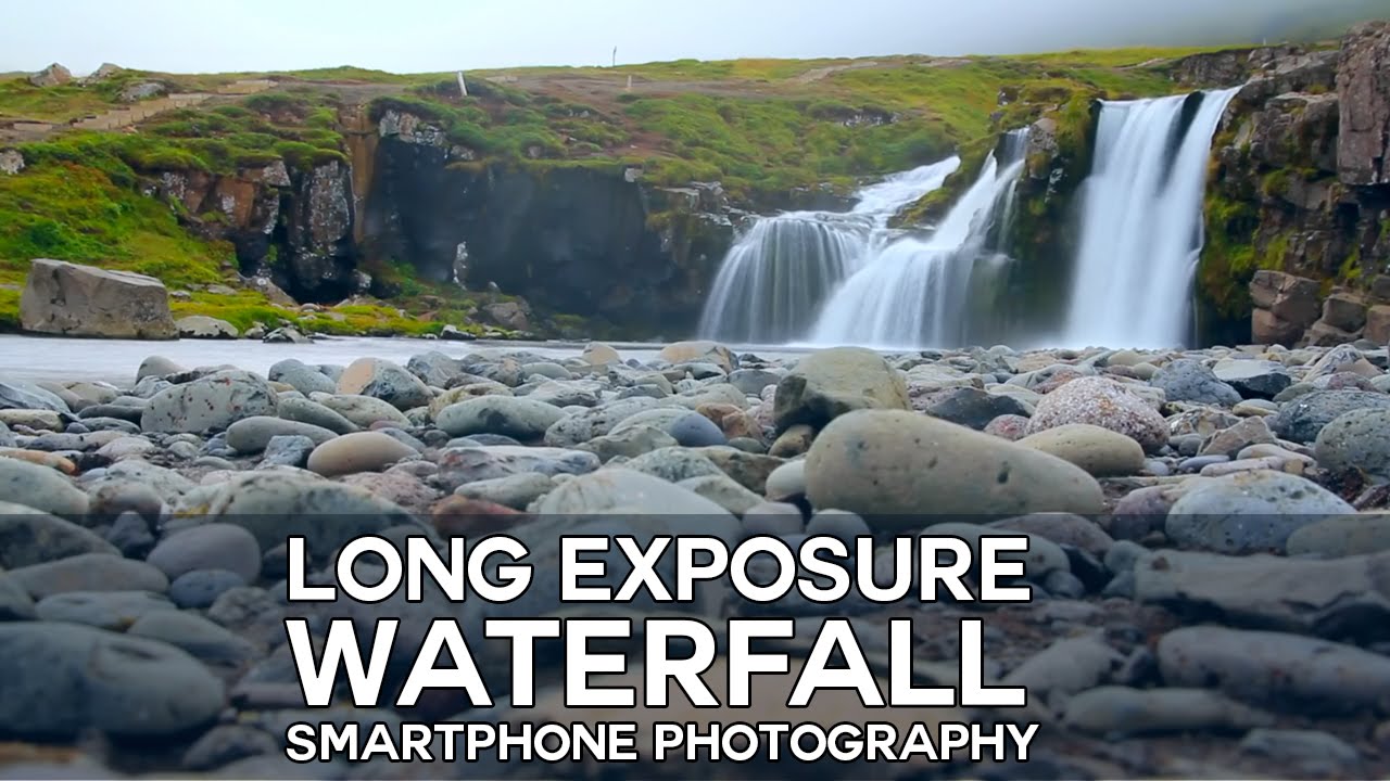 How to Create Long Exposure Waterfall with Smartphone Photography in Photoshop Tutorial