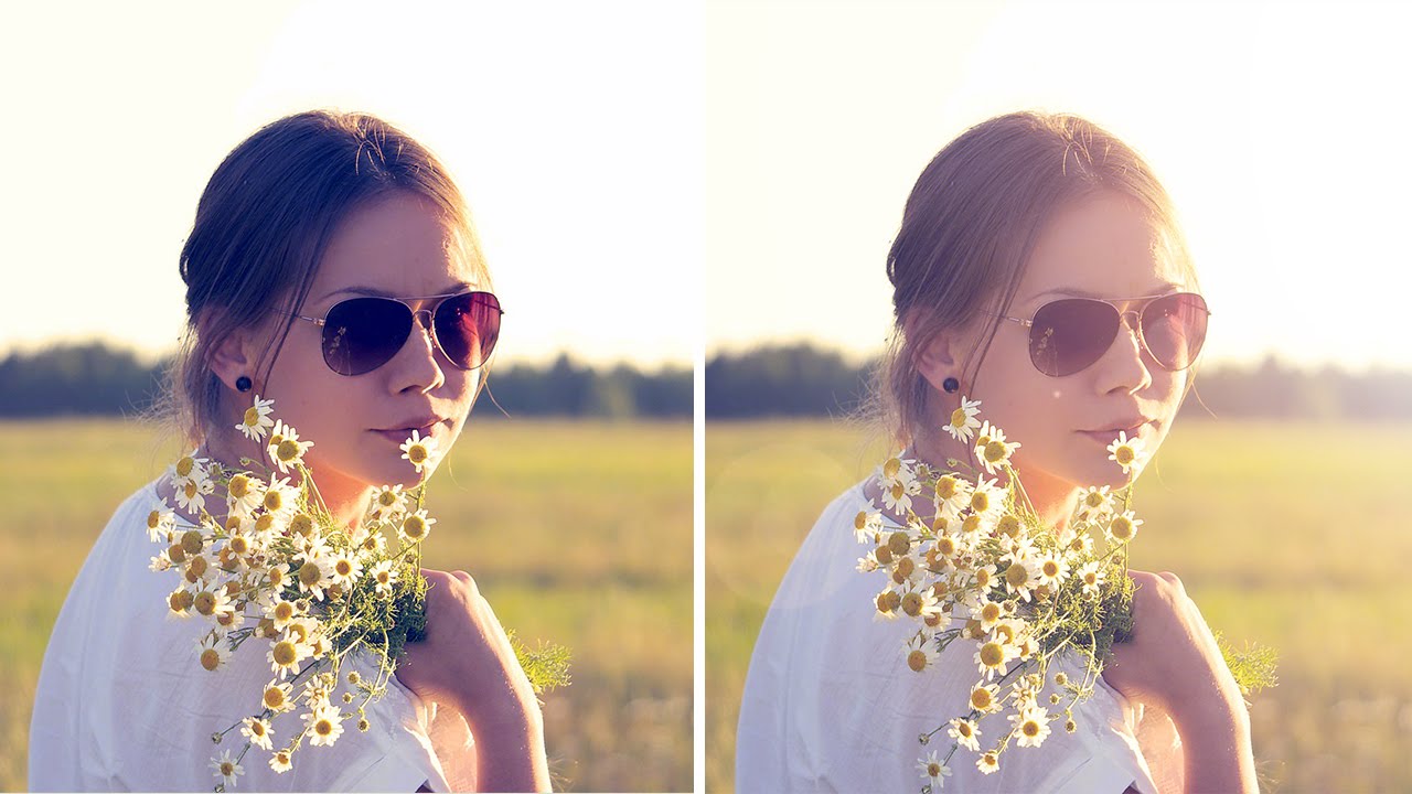How to Add Lens Flare Light Burst Effect in Photoshop With Non Destructive Method Tutorial PSD