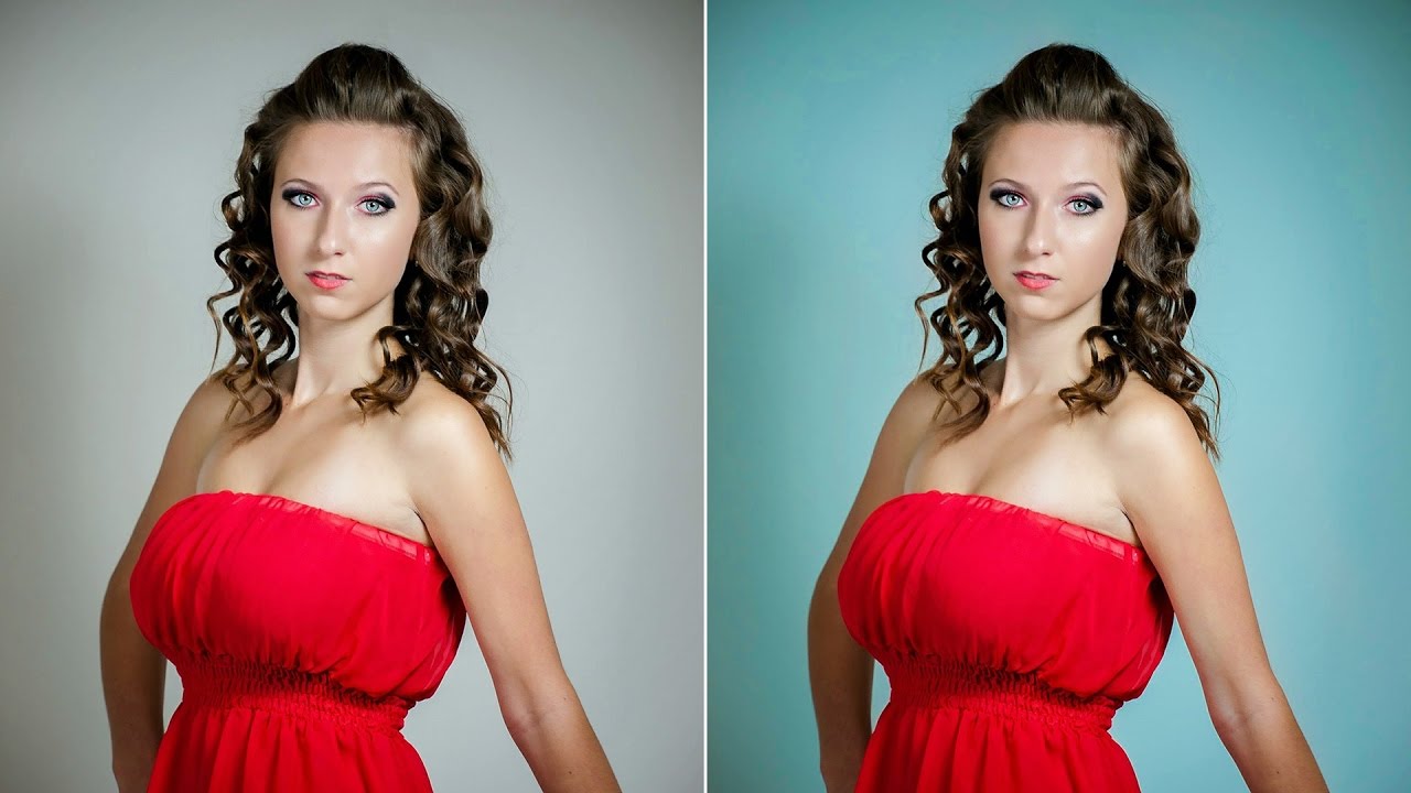 How to Add Colored Background to Portraits in Photoshop & Lightroom