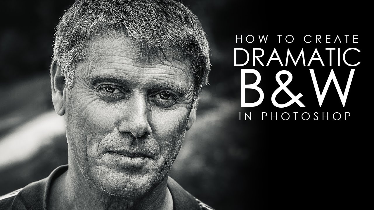 How to Create Dramatic Black & White Portrait in Photoshop