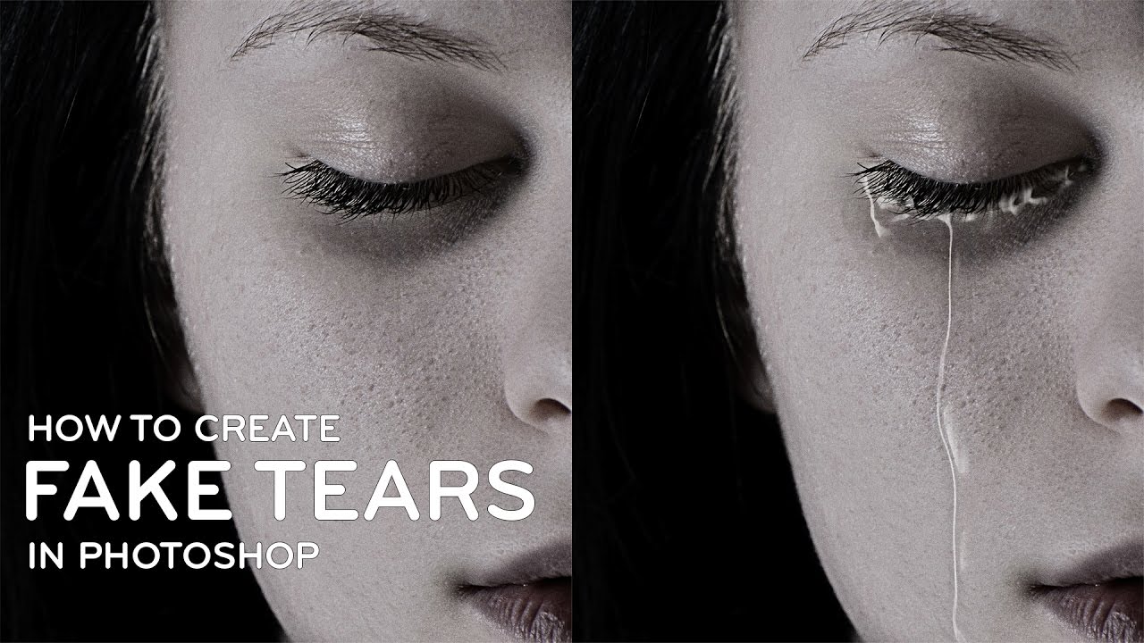 How to Create Fake Tear Drops Manipulation in Photoshop