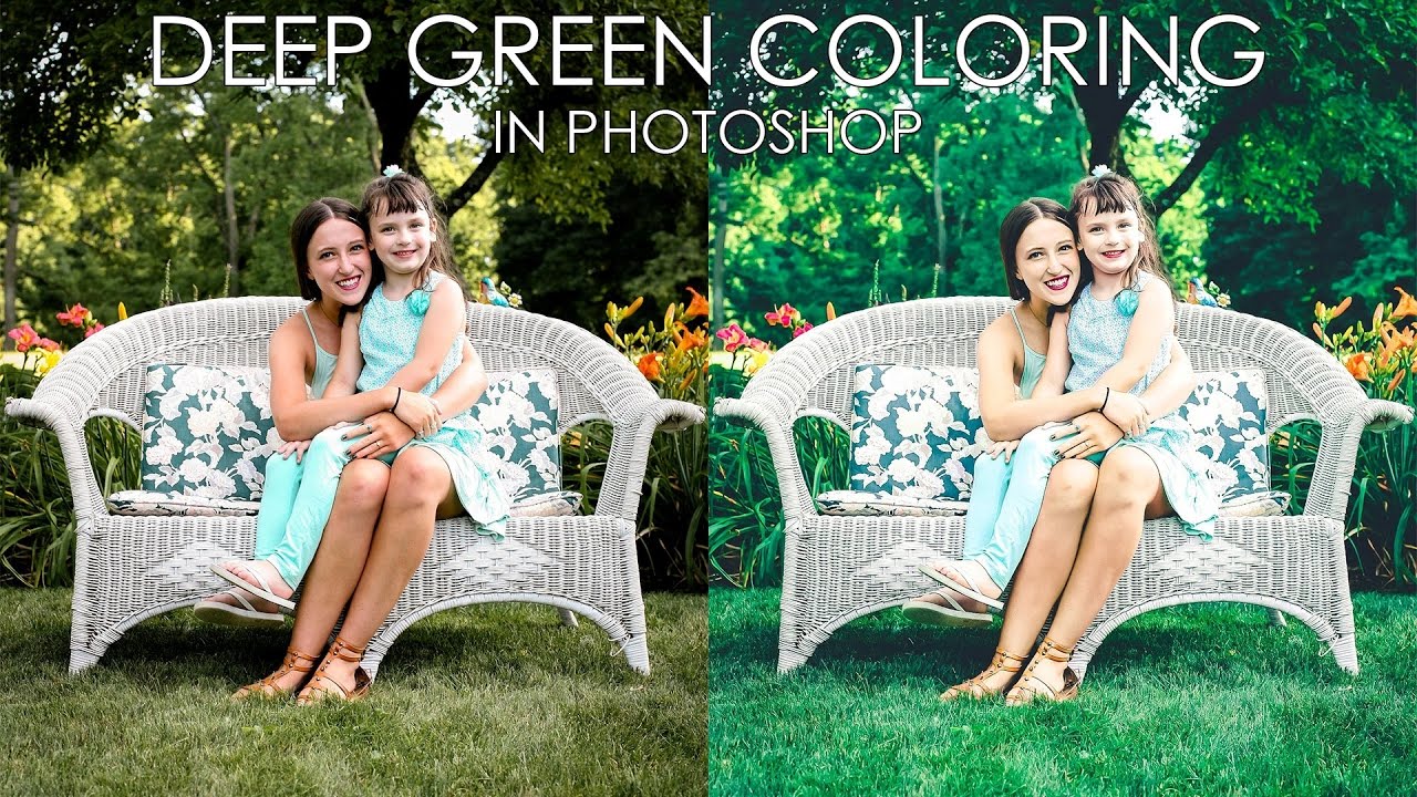 How to Create Deep Green Outdoor Photos in Photoshop - Color Effects Tutorial