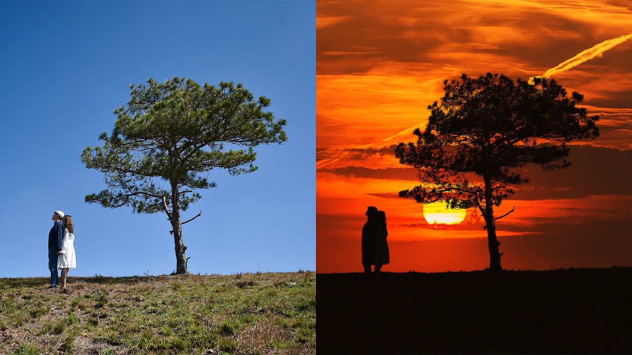 How to Create Sunset Silhouette Photo Effect in Photoshop