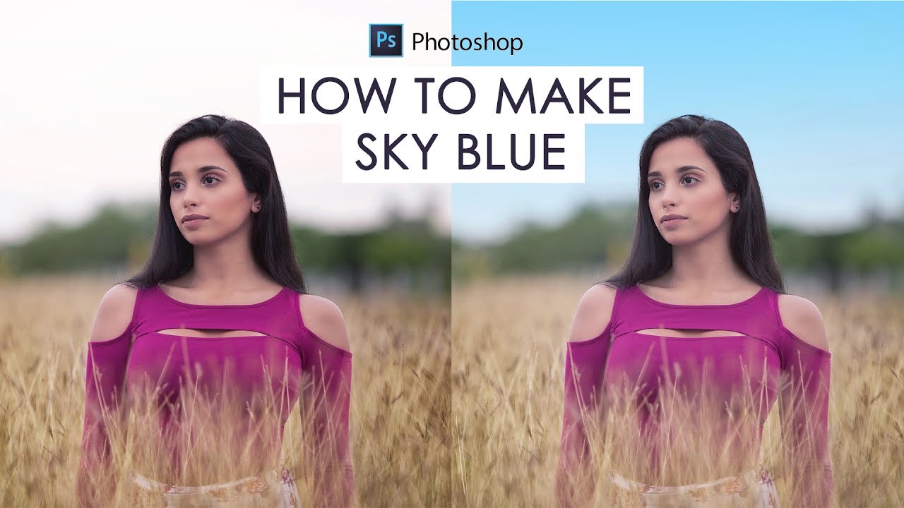 How to Change Blown-Out White Sky to Blue in Photoshop