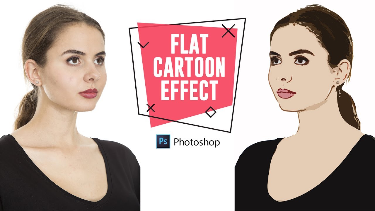 How to Create Flat Cartoon Effect in Photoshop with Stamp Cutout Filter