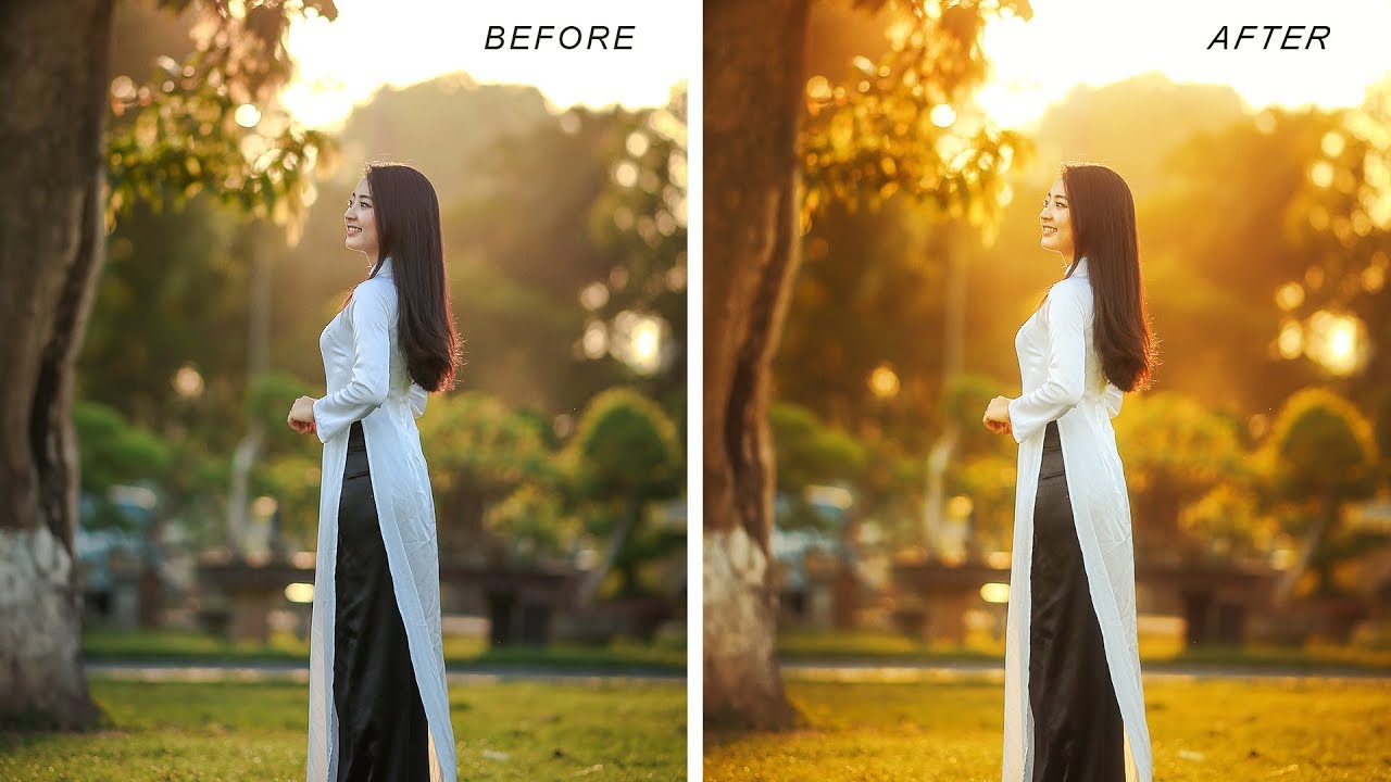 How to Create Fake Golden Hour Sunset Light Effect in Photoshop