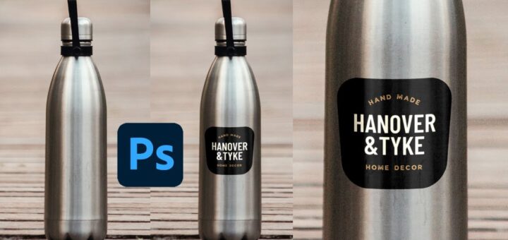 How to place a logo on a bottle in Photoshop